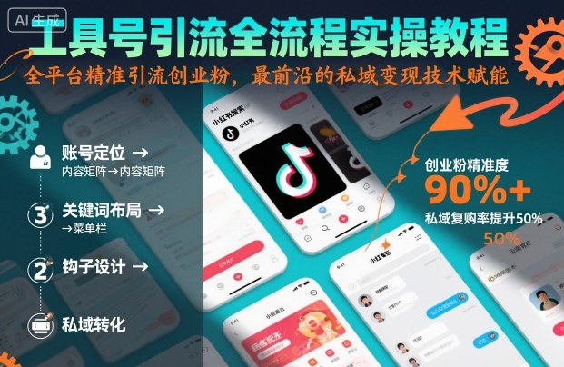 工具号引流全流程保姆级实操教程,全平台精准引流创业粉,最前沿的私域变现技术赋能-创新社-资源网-最新项目分享网站