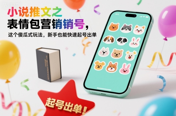 小说推文之表情包营销号,这个傻瓜式玩法,新手也能快速起号出单-创新社-资源网-最新项目分享网站