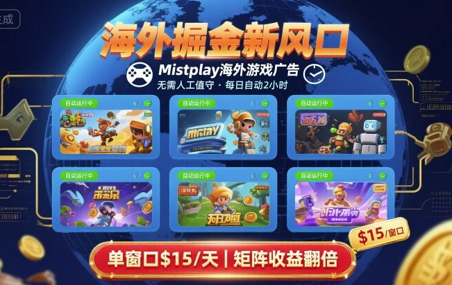 海外掘金新风口，Mistplay海外游戏广告，每日自动运行，单窗口稳入2美刀 ，可矩阵操作【揭秘】-创新社-资源网-最新项目分享网站