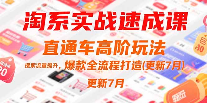 淘系实战速成课，直通车高阶玩法，搜索流量提升，爆款全流程打造(更新7月-创新社-资源网-最新项目分享网站