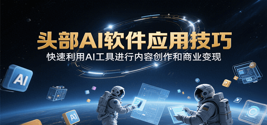头部AI软件应用技巧，快速利用AI工具进行内容创作和商业变现-创新社-资源网-最新项目分享网站