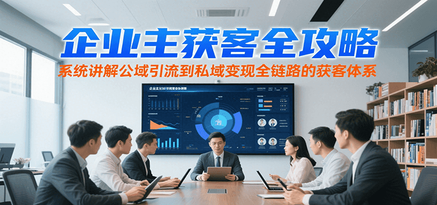企业主获客全攻略，系统讲解公域引流到私域变现全链路的获客体系-创新社-资源网-最新项目分享网站