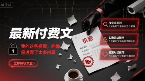 最新付费文：我的这些提醒，的确是透露了太多内幕-创新社-资源网-最新项目分享网站