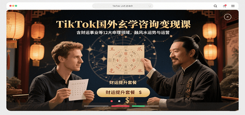 TikTok国外玄学咨询变现课，含财运事业等12大命理领域，融风水运势与运营-创新社-资源网-最新项目分享网站
