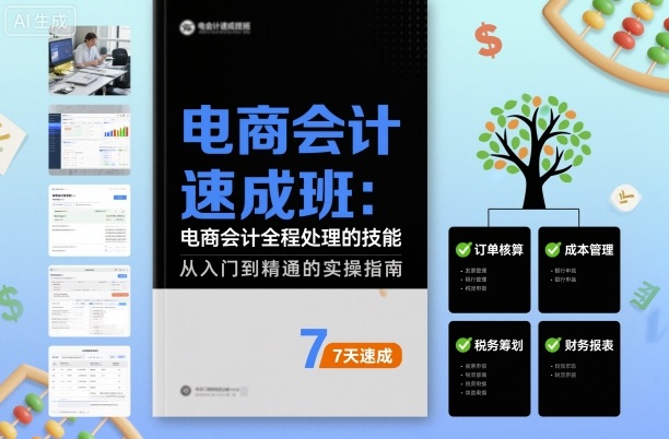 电商会计速成班,电商会计全程处理的技能-创新社-资源网-最新项目分享网站