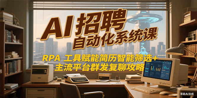 AI招聘自动化系统课，RPA工具赋能简历智能筛选+主流平台群发复聊全攻略-创新社-资源网-最新项目分享网站
