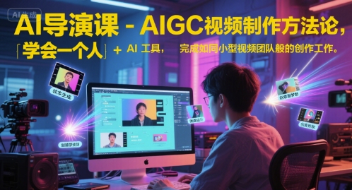 AI导演课-AIGC视频制作方法论，学会一个人+AI工具，完成如同小型视频团队般的创作工作，实现导演梦-创新社-资源网-最新项目分享网站