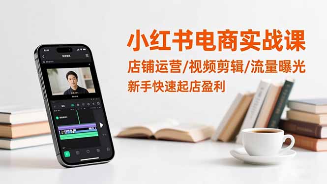 小红书电商实战课：店铺运营/视频剪辑/流量曝光，新手快速起店盈利-创新社-资源网-最新项目分享网站