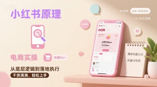 小红书原理以及详细实操流程，小红书电商教程-创新社-资源网-最新项目分享网站