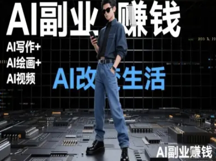 AI改变生活(Ai写作+AI绘画+Ai视频)，AI副业挣钱-创新社-资源网-最新项目分享网站