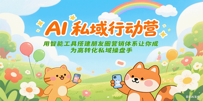 AI私域行动营：用智能工具搭建朋友圈营销体系让你成为高转化私域操盘手-创新社-资源网-最新项目分享网站