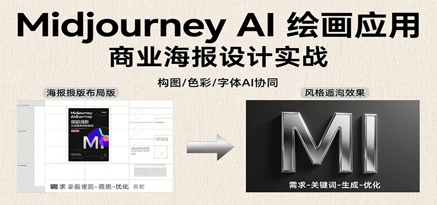 Midjourney AI绘画应用，关键词指令解析、漫画头像制作、海报设计、3D人物生成等-创新社-资源网-最新项目分享网站