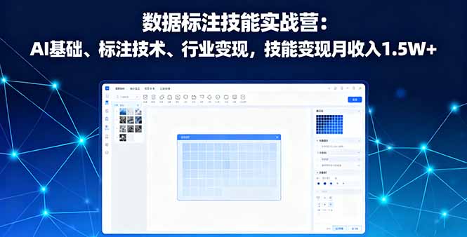 数据标注技能实战营:AI基础、标注技术、行业变现,技能变现月收入1.5W+-创新社-资源网-最新项目分享网站