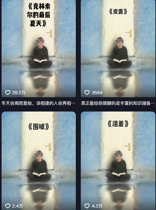 AI制作爆款书单，抖音42粉丝博主书单号制作拆解，单条视频28W赞-创新社-资源网-最新项目分享网站