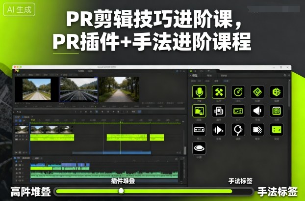 PR剪辑技巧进阶课,PR插件+手法进阶课程-创新社-资源网-最新项目分享网站