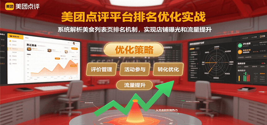 美团点评平台排名优化实战，系统解析美食列表页排名机制，实现店铺曝光和流量提升-创新社-资源网-最新项目分享网站