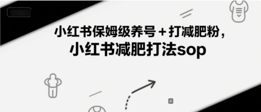 小红书保姆级养号+打减肥粉，小红书减肥打法sop-创新社-资源网-最新项目分享网站