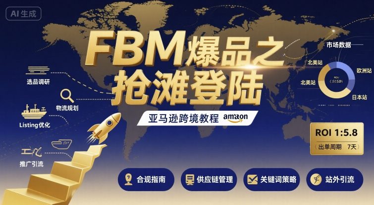 FBM爆品之抢滩登陆-亚马逊跨境教程-创新社-资源网-最新项目分享网站