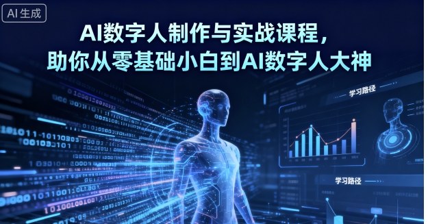 AI数字人制作与实战课程，助你从零基础小白到AI数字人大神-创新社-资源网-最新项目分享网站