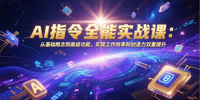 AI指令全能实战课：从基础概念到高级功能，实现工作效率和创造力双重提升-创新社-资源网-最新项目分享网站