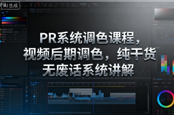 PR系统调色课程,视频后期调色,纯干货无废话系统讲解-创新社-资源网-最新项目分享网站