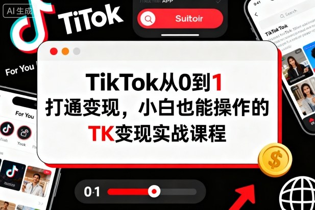 TikTok从0到1打通变现,小白也能操作的TK变现实战课程-创新社-资源网-最新项目分享网站
