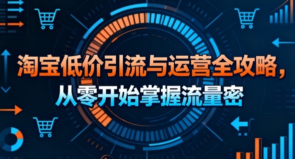 淘宝低价引流与运营全攻略，从零开始掌握流量密码-创新社-资源网-最新项目分享网站