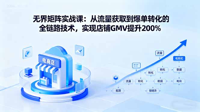 无界矩阵实战课：从流量获取到爆单转化的全链路技术，实现店铺GMV提升200%-创新社-资源网-最新项目分享网站