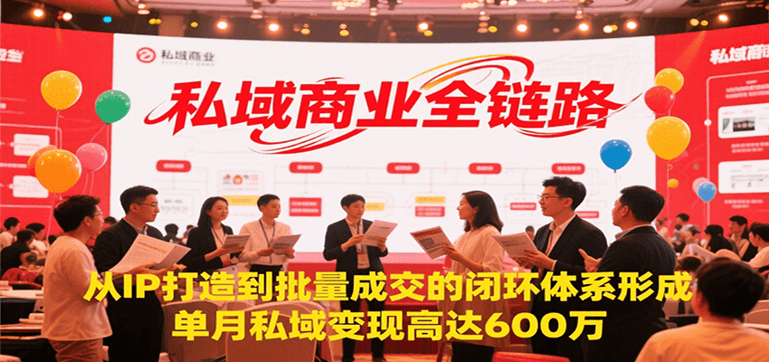 私域商业全链路，从IP打造到批量成交的闭环体系形成，单月私域变现600万-创新社-资源网-最新项目分享网站