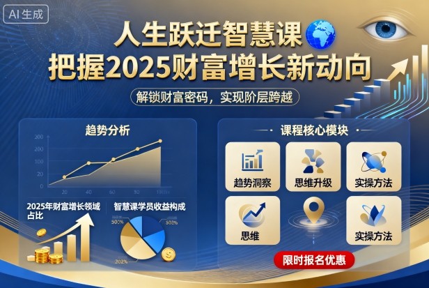 人生跃迁智慧课,把据2025财富增长新动向-创新社-资源网-最新项目分享网站