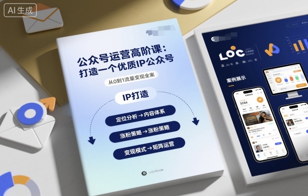 公众号运营高阶课,打造一个优质IP公众号-创新社-资源网-最新项目分享网站