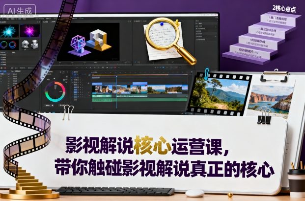 影视解说核心运营课,带你触碰影视解说真正的核心-创新社-资源网-最新项目分享网站