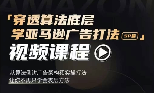 穿透算法底层，学亚马逊广告打法SP篇，从算法侧讲广告架构和实操打法，让你不再只学会表层方法-创新社-资源网-最新项目分享网站