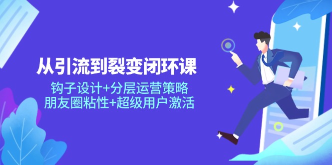 从引流到裂变闭环课：钩子设计+分层运营策略，朋友圈粘性+超级用户激活-创新社-资源网-最新项目分享网站