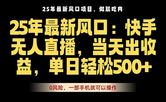 25年最新无人直播玩法，当天秒出单，一部手机就可操作-创新社-资源网-最新项目分享网站