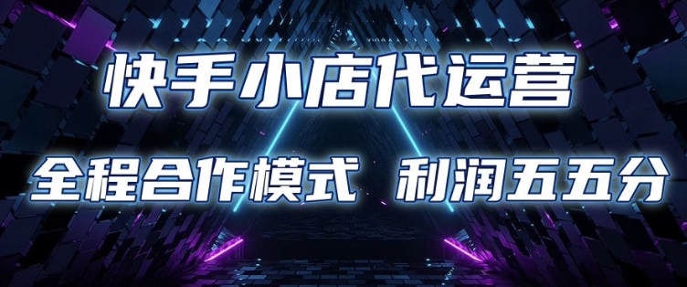 快手小店代运营 限时托管计划 合作模式 利润五五分成【揭秘】-创新社-资源网-最新项目分享网站