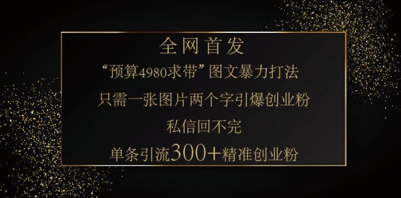 小红书神奇图片引流法，只需一张图，就能单条笔记凭借此方法，轻松引流 300 + 精准创业粉-创新社-资源网-最新项目分享网站