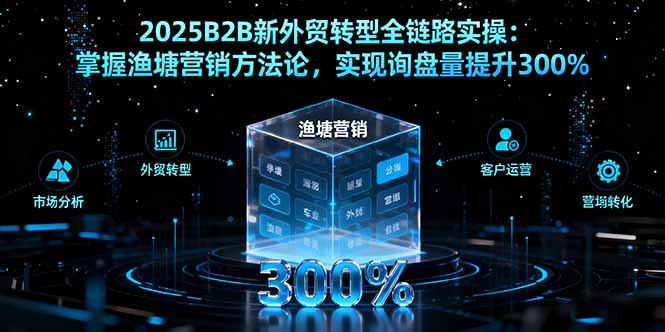 2025B2B新外贸转型全链路实操：掌握渔塘营销方法论，实现询盘量提升300%-创新社-资源网-最新项目分享网站