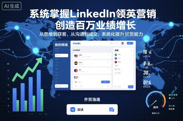 系统掌握LinkedIn领英营销,创造百万业绩增长,从思维到获客,从沟通到成交,系统化提升外贸能力-创新社-资源网-最新项目分享网站