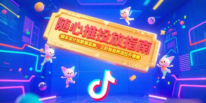 随心推投放指南，脚本设计加数据监测，三阶段自然流拉升策略-创新社-资源网-最新项目分享网站