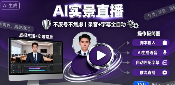 宝子哥9月20日线下课，AI实景直播，不废号不焦虑(录音+字幕)-创新社-资源网-最新项目分享网站