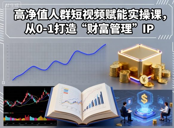 高净值人群短视频赋能实操课，从0-1打造“财富管理”IP-创新社-资源网-最新项目分享网站