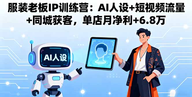 服装老板IP训练营：AI人设+短视频流量+同城获客，单店月净利+6.8万-创新社-资源网-最新项目分享网站