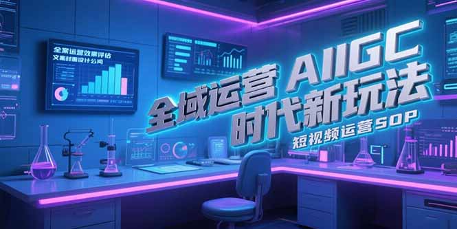 全域运营AIGC时代新玩法，文案封面设计公式，短视频运营SOP-创新社-资源网-最新项目分享网站