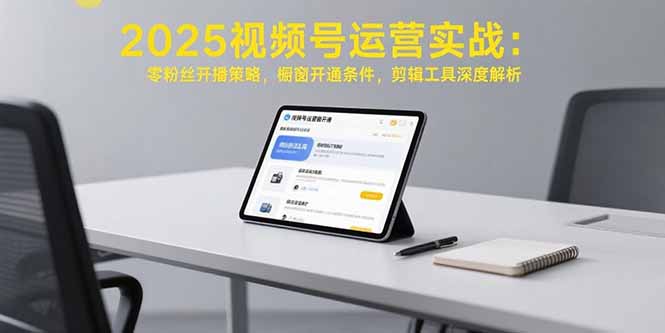 2025视频号运营实战：零粉丝开播策略，橱窗开通条件，剪辑工具深度解析-创新社-资源网-最新项目分享网站