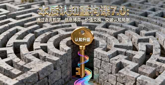 本质认知重构课7.0:通过语言哲学、信息博弈、价值交换,突破认知局限-创新社-资源网-最新项目分享网站