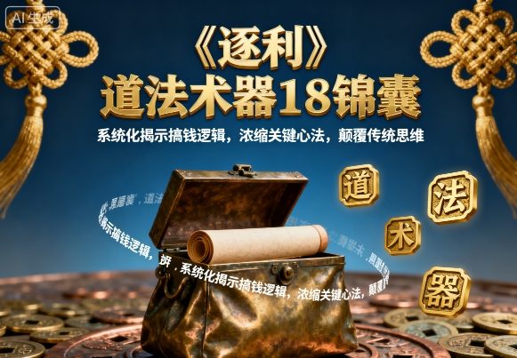 《逐利》道法术器18锦囊，系统化揭示搞钱逻辑，浓缩关键心法，颠覆传统思维(更新)-创新社-资源网-最新项目分享网站