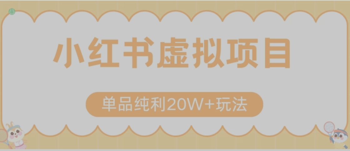 小红书卖虚拟产品，单品纯利20W+玩法分享（节系列课程）-创新社-资源网-最新项目分享网站