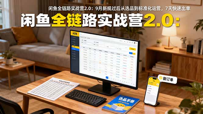闲鱼全链路实战营2.0:9月新规过后从选品到标准化运营,7天快速出单-创新社-资源网-最新项目分享网站