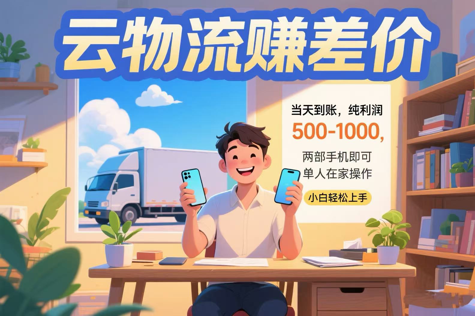 云物流赚差价 当天到账纯利润500-1000 两部手机即可 可单人在家操作 小…-创新社-资源网-最新项目分享网站